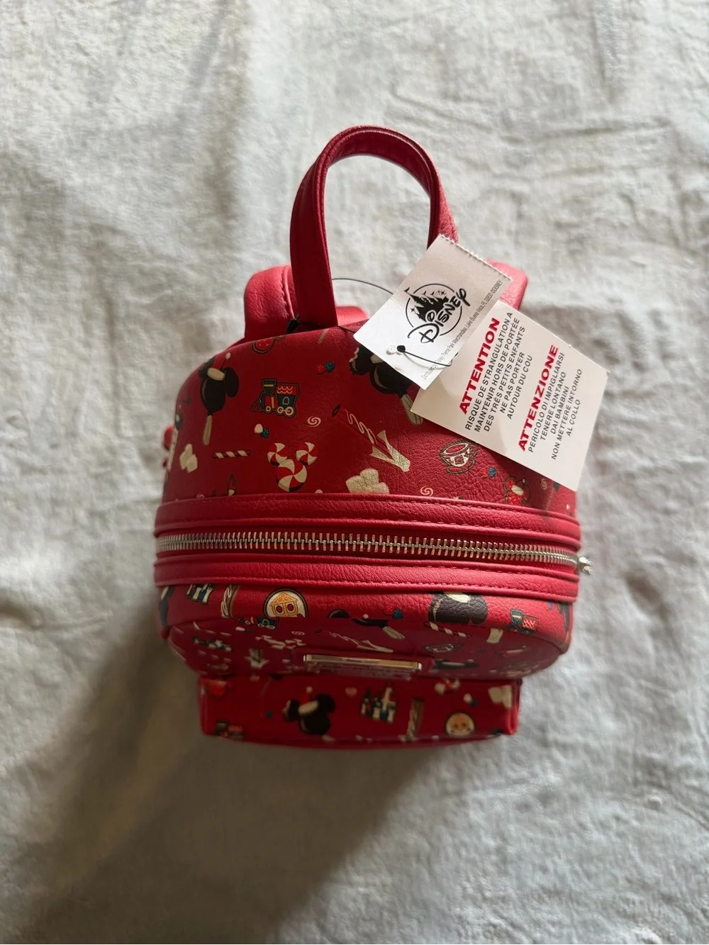 Disney Parks Loungefly Snacks Mini Backpack NWT Mickey Treats Red Bag